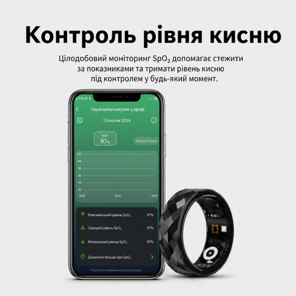 Фото - Смарт - кільце INSPIRE HSR12 Black (HSR12-9-black)